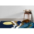 thumbnail image 4 of Landscape Rugs, Housewarming Gift Rug, Gold Rug, Navy Blue Rugs, Kitchen Rug, Minimal Rugs, Mountain Rugs, Salon Decor, Boho Mmountain Rugs, 5.2'x7.5' - 160x230 cm, 4 of 8