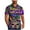 #188-Multicolor, variant on ashion Men's Mardi Gras Turndown Collar Shirt, Printed Short-Sleeve Casual Button Top, Soft Fabric for Summer Casual Daily Outdoor Occasions Gift