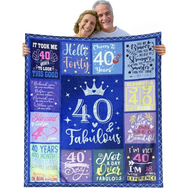 LHSHID 40th Birthday Gifts for Women Funny Blanket Womens 40th Birthday Gifts Ideas Birthday Gifts for Women 40th Birthday Decorations Women Unique 40th Birthday Blanket 40"x50"