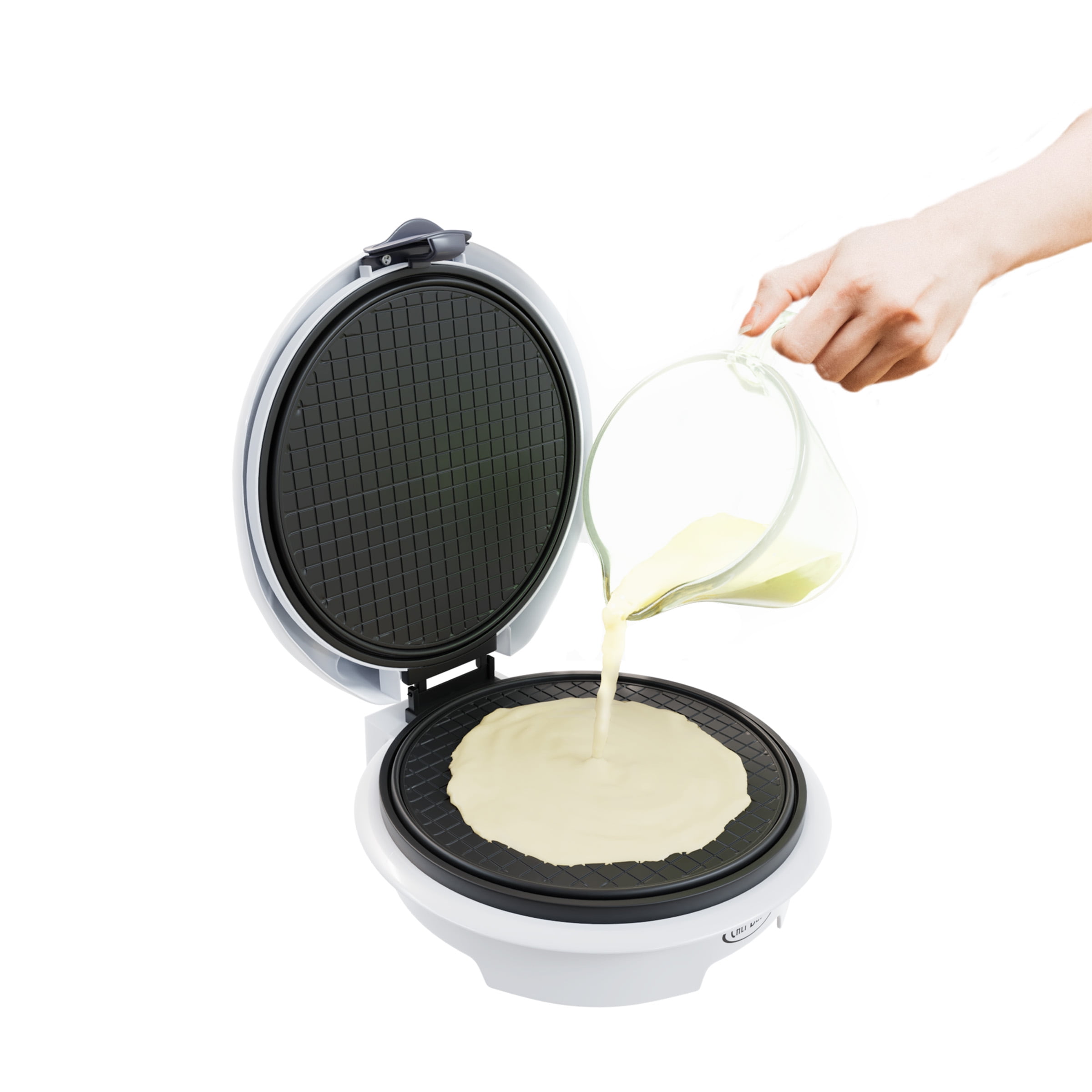 Waffle Cone Maker Electric Nonstick Waffle Iron with Shaper Cone Included Small Kitchen Appliances by Chef Buddy White