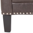 thumbnail image 7 of SAFAVIEH Buckler Club Chair Silver Nail Head Brown, 7 of 7