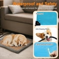 thumbnail image 2 of Pet Heating Pad for Cats & Dogs Indoor Outdoor, Warming Cat Heating Pad with Chew Resistant Cord, Adjustable Temperature and Time, Heated Pet Bed Mat Waterproof for Cats Dogs (Grey, 15.7'' × 27.6''), 2 of 7