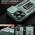 thumbnail image 2 of for iPhone 13 Pro Case with Screen Protector,Sliding Camera Cover,-Grade Cover with  Stand Phone Case 6.1" Pale Green, 2 of 12
