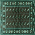 thumbnail image 1 of Ahgly Company Indoor Square Persian Turquoise Blue Traditional Area Rugs, 7' Square, 1 of 4