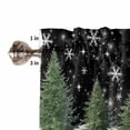 thumbnail image 5 of Snowman Merry Christmas Kitchen Curtains and Valances Set, Black Winter Socks Xmas Tree Rod Pocket Window Valance 18 Inch Window Curtain Panels for Living Room Bedroom Laundry, 27.5x36in, 3 Pieces, 5 of 7