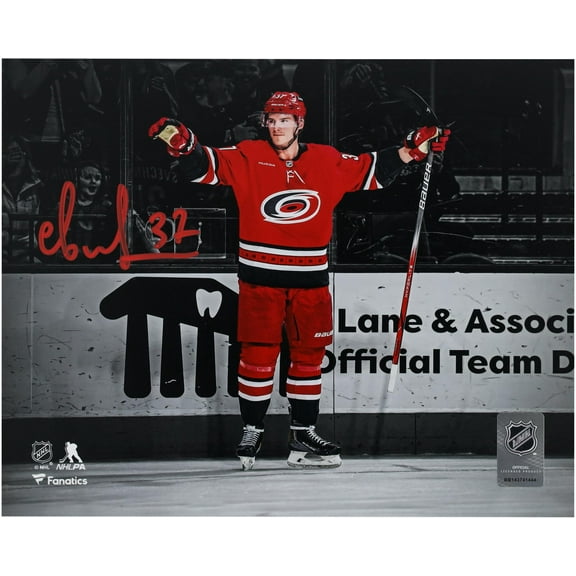 Andrei Svechnikov Carolina Hurricanes Autographed 8" x 10" Red Jersey Celebrating Spotlight Photograph - Fanatics Authentic Certified
