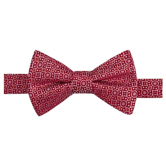 Countess Mara Mens Medallion Self-tied Bow Tie, Red, One Size