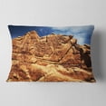 thumbnail image 2 of Designart Rocky Terrain under Blue Sky - African Landscape Printed Throw Pillow - 12x20, 2 of 5