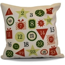 Simply Daisy 16" x 16" Advent Calendar Geometric Print Pillow