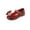 Red, variant on Otqutp Pageant Toddler Girls Dance Shoes Children Shoes Fashion Flat Casual Shoes Small Leather Shoes Girl Princess Shoes Flat Bottom Light Buckle Comfortable Cute Bow