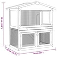 thumbnail image 2 of vidaXL Outdoor Rabbit Hutch 3 Doors Brown Wood, 2 of 5