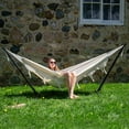 thumbnail image 3 of Vivere Double Cotton Hammock, Comfortable Daybed with Steel Stand, 9 Foot, Natural, 3 of 6
