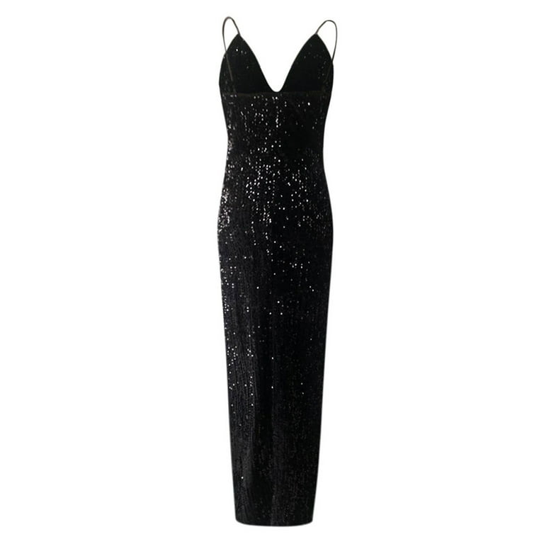 Up to 65 off!Lolmot Prom Dress for Women Elegant Sequin Party Dresses Sexy Sphagetti Strap Bodycon Dress Sexy V-Neck Thigh Split Evening Gown Formal Up to 65 off!Lolmot Prom Dress for Women Elegant Sequin Party Dresses Sexy Sphagetti Strap Bodycon Dress Sexy V-Neck Thigh Split Evening Gown Formal