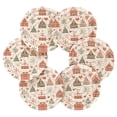 thumbnail image 7 of Yayeee 6 PCS Drink Coasters with Holder Set Woven Absorbent Round Tabletop Hot Pad, Red Nordic Christmas, 7 of 7