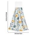 thumbnail image 2 of Haosy 2 Pack Kitchen Wash Cloths with Hanging Loops Absorbent Absorbent Quick Drying Hand Towels, Scattered Dandilion Floral, 2 of 7