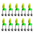 thumbnail image 1 of Campana de alarma Luz de alarma de cebo de mordida de caña de pescar nocturna LED de 10 piezas con i Tomshoo Campana de alarma, 1 of 7