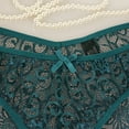 thumbnail image 5 of Women Sexy Full Lace Panties High-Crotch Transparent Floral Bow Soft Briefs Underwear, 5 of 13