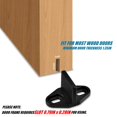 thumbnail image 5 of Homode Guía de Piso para Puerta de Granero, Paquete de 2 Guías Inferiores para Puerta Corredera, Montaje en Piso, Diseño Simple, Guía en Forma de T, Hardware de Metal Resistente, Negro Mate, 5 of 5