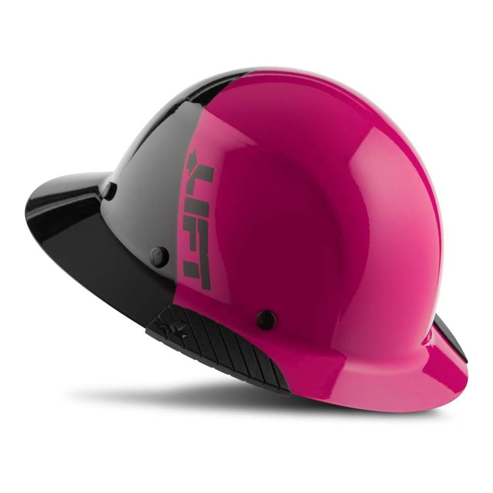 Lift Safety Dax Fifty/50 Full Brim Hard Hat Pink Fiber Resin
