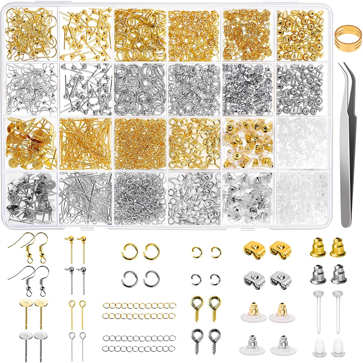 Southwit Gold Earring Hooks 200Pcs 14K Gold Plated Earring Hooks