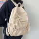 thumbnail image 1 of Mochila escolar con lazo plisado y personalidad de contraste de colores bonitos con estilo de animación para chicas y estudiantes, 1 of 6