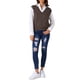 thumbnail image 2 of Chaleco de suéter sin mangas de cuello en V para mujer INSPIRE CHIC, clásico, de punto, parte superior de pullover, S, color café, 2 of 6