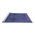 thumbnail image 2 of Ahgly Company Machine Washable Indoor Square Abstract Blue Modern Area Rugs, 8' Square, 2 of 4