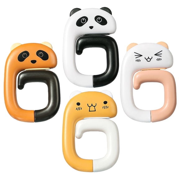Raindrops  4 Pcs Desktop Table Edge Purse Hook Handbag Hanger Cartoon Panda Student