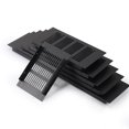 thumbnail image 2 of Zapatero de malla transpirable de aleación con orificios de ventilación, de aluminio rectangular negro, de escape ancho, 2 of 3