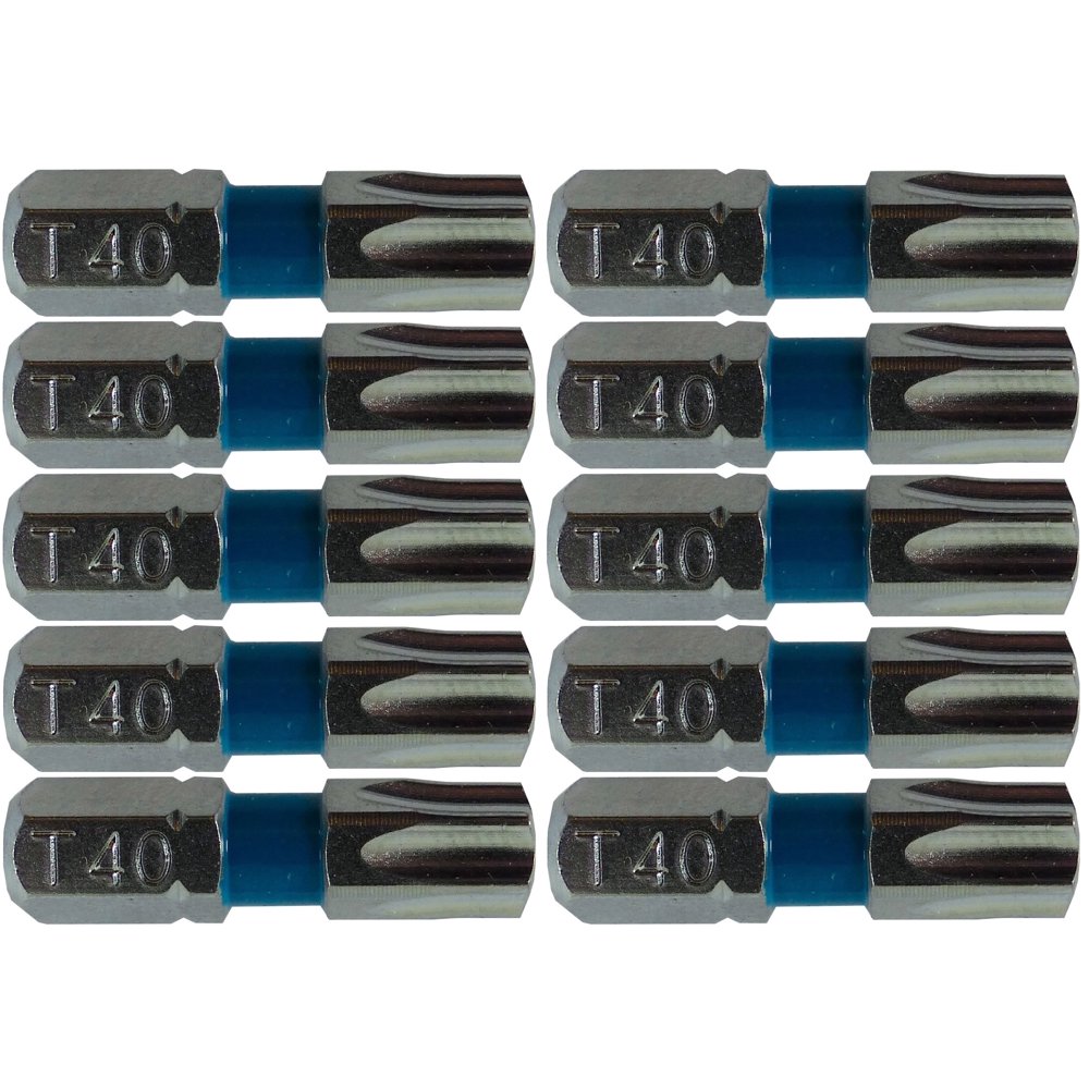 T40 (T40) Torx/Star Driver Bit High Quality Color Coded T40 x 1