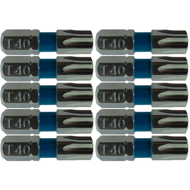T40 (T40) Torx/Star Driver Bit High Quality Color Coded T40 x 1