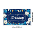 thumbnail image 6 of Blue Starry Background Happy Birthday Banner with Balloon Decorations Party Supplies Photography Props Birthday Party Decors Celebration Backdrop, 6 of 7