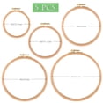 thumbnail image 2 of Aros para bordar Craft Hoops ZOCONE de madera de haya, 5 unidades, de 5 a 9 pulgadas, 2 of 7