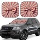thumbnail image 1 of Balery Retro Bow Parasol para parabrisas de coche de 2 piezas | Parasol plegable para parabrisas delantero de coche para la mayoría de sedanes-Medium, 1 of 6