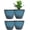 Blue, variant on 2 Pack Plastic Plant Pots with Drainage Holes, 8 inch Planter for Indoor Outdoor Plant, Garden Flower Pots for Aloe, Herbs, Cactus (Brushed Copper, 2pcs)