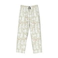 thumbnail image 6 of Uemuo White Rabbit Pattern Men's Wide Leg Palazzo Lounge Pants with Pockets Light Weight Loose Comfy Casual Pajama Pants-Medium, 6 of 9