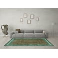 thumbnail image 3 of Ahgly Company Indoor Rectangle Persian Turquoise Blue Traditional Area Rugs, 3' x 5', 3 of 4