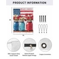 thumbnail image 2 of 4th of July RV Awning Sun Shade Screen 9'X7' Patriotic Poppy Vase Mesh Sunscreen American Flag Awning Shade Screen with Zipper UV Blocker Completed Kits Outdoor Canopy for RV Motorhome Camper Travel, 2 of 7