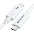 thumbnail image 1 of Cable Matters [Certificado Intel] Cable Thunderbolt 4 activo de 40 Gbps de 6.6 pies con carga de 100 W y video 8K en blanco - Totalmente compatible con USB C/USB-C USB 4 / USB4 y Thunderbolt 3, 1 of 1