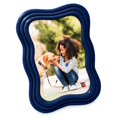 thumbnail image 1 of Marco de fotos Isaac Jacobs Curved Deco 4x6, azul marino, 1 of 4