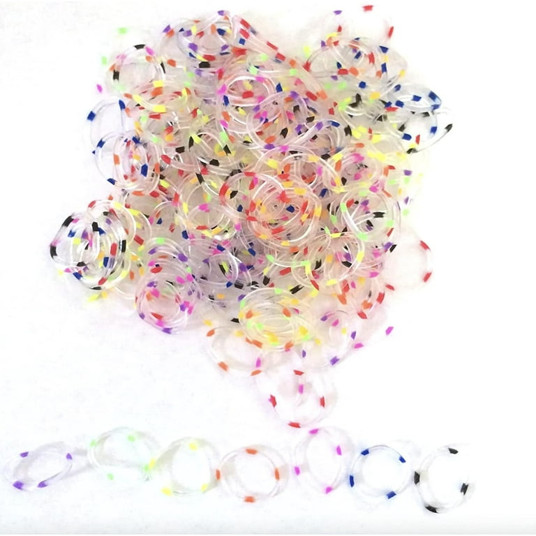 Confetti Jelly W/ Polka Dots Rainbow Loom Bands Refill. 600 Bands