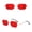 Gold Red, variant on Rimless Sunglasses Polygon Cut Edge Punk Sun Glasses UV400 Protection Fashion Eyewear For Men Women Driving Travel Eyepiece