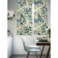 thumbnail image 4 of Blueberrys Leaves Sheer Curtains 72 Inch Length 2 Panels Set, Farmhouse Retro Botanical Plants Voile Window Treatment Rod Pocket Curtains Sheers Drapes for Bedroom/Living Room/Kitchen 52"x72"x2, 4 of 7