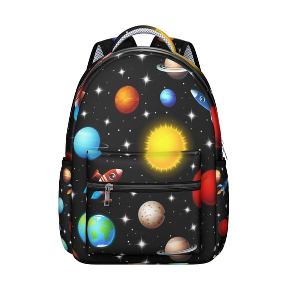 Space Galaxy Waterproof School Backpack with Ergonomic Spinal Support for Teens & College Students
