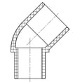 thumbnail image 2 of Lesso America 427-007 (20 Pack), Plumbing, PVC Pipe Fitting , 45°Street Elbow , SCH40, 3/4", 2 of 3