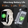 thumbnail image 7 of 1.47" Fitness Tracker, Smartwatch for Women Men with Multiple Sport Modes Step Counter, Bluetooth Calls (Make/Answer), IP68 Waterproof, Fitness Tracker Compatible with Android and iPhone,White, 7 of 7