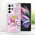 thumbnail image 3 of Compatible with Samsung Galaxy S23 Ultra Bling Diamond Case Luxury Glitter Shiny Sparkly 3D Butterfly Flower Crystal Rhinestones Phone Case for Women Girly Slim Shockproof Phone Cover, Pink, 3 of 12