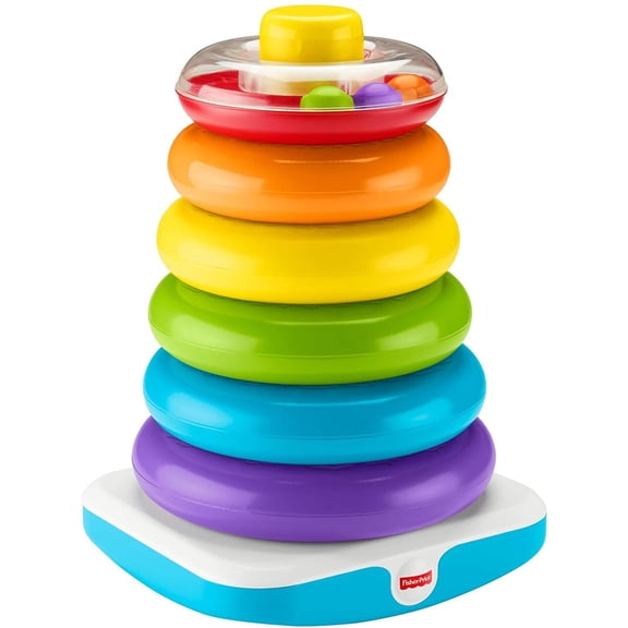 Fisher-Price Giant Rock-a-Stack Infant and Toddler Stacking Toy, 14 Inches Tall, Baby Toy for 12 months and up