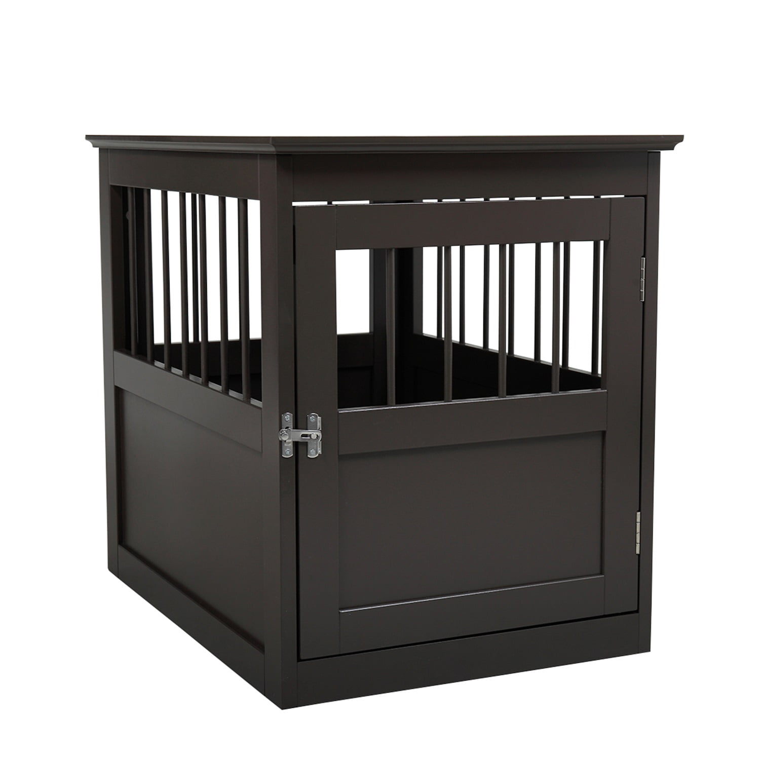 Pefilos 27" Dog Cage End Table, Dog Crate for Indoor Home, Wooden Pet Dog House, Brown Pefilos 27" Dog Cage End Table, Dog Crate for Indoor Home, Wooden Pet Dog House, Brown