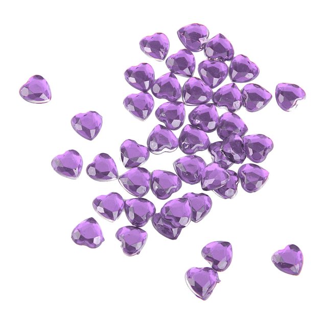 500 piezas de diamantes de imitación con forma de corazón de 8 mm, con reverso plano, ideales para decorar regalos de boda, álbumes de recortes, manualidades y cuentas DIY.